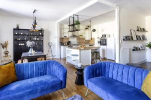 Grand T3 rue piétonne bureau et terrasse