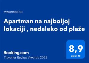 Apartman na najboljoj lokaciji , nedaleko od plaže