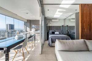 BHaus Bela Vista Bela Cintra - Apartamento Deluxe 1 quarto com varanda - Linda Vista 20o andar - 50m2 - Academia - Piscina - Coworking - Portaria 24h - Lavanderia - Shopping Frei Caneca - vaga de garagem - Metrô - bc21