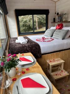 Tiny house romantique avec bain nordique