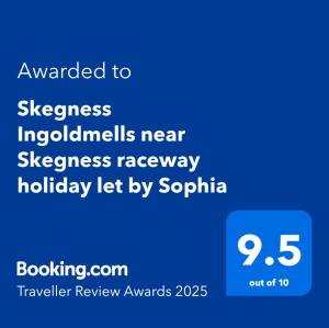 Skegness Ingoldmells near Skegness raceway holiday let by Sophia