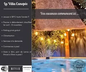 La Villa Canopée - Piscine chauffée-Fibre-Clim-Jacuzzi - Le Teich