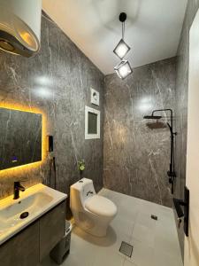 شقة بغرفة نوم وصالة جلوس ومطبخ