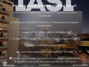 Hai sa vezi Palatul Culturii de la geamul locatiei tale - Confort, Locație Ideală, Apartament Modern