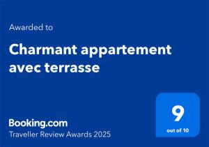 Charmant appartement avec terrasse