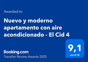 Nuevo y moderno apartamento con aire acondicionado - El Cid 4