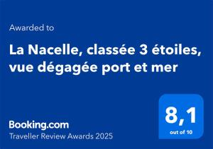 Appartements La Nacelle, classee 3 etoiles, vue degagee port et mer : Studio