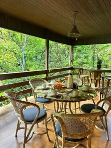 Casa de campo com cachoeira no quintal