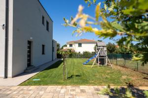 Villa Anni for 10 people in Porec with heated pool, sea view & kids room and playground