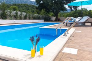 Villa Lavanda with relaxation spot of swimming pool in scented garden, outdoor terrace and barbecue