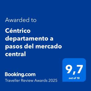 Céntrico departamento a pasos del mercado central