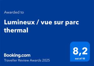 Appartements Lumineux / vue sur parc thermal : Appartement 2 Chambres