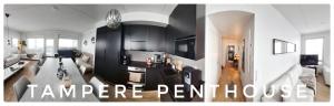 TAMPERE PENTHOUSE-tasokas moderni kaupunki huoneisto huipulla -ISO JACUZZI omalla KATTOTERASSILLA - AURINKOTUOLIT ja Aurinko odottaa Sinua - huikea maisema- - 10 HLÖ - free parking
