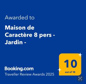 Villas Maison de Caractere 8 pers - Jardin - : Villa 3 Chambres