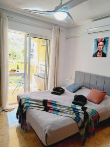 House with palm tree