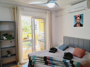 House with palm tree