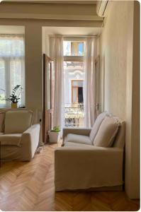 Apartment with a balcony in antique building