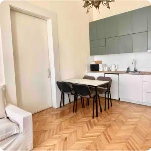 Apartment with a balcony in antique building