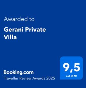 Gerani Private Villa