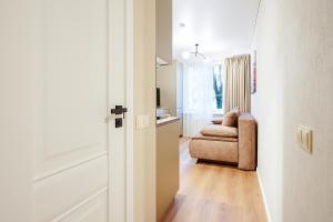 Stylish gray studio near the city center