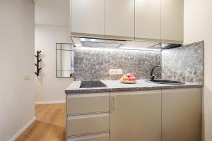 Stylish gray studio near the city center