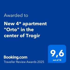 New 4* apartment "Orto" in the center of Trogir