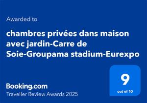 Appartements Chambres privees dans maison avec jardin-Proche LDLC-Groupama Stadium-Eurexpo : photos des chambres