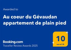 Au coeur du Gévaudan appartement de plain pied