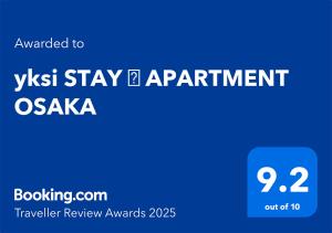yksi STAY ＆ APARTMENT OSAKA