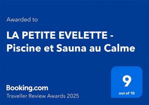 LA PETITE EVELETTE - Piscine et Sauna au Calme