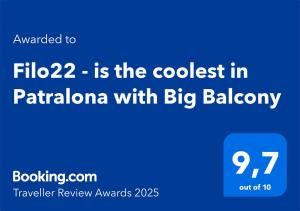 Filo22 - is the coolest in Patralona with Big Balcony