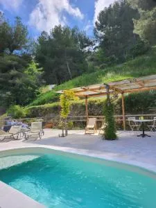 La Bergerie Pool and View - Gorbio