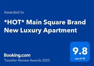 *HOT* Main Square Brand New Luxury Apartment
