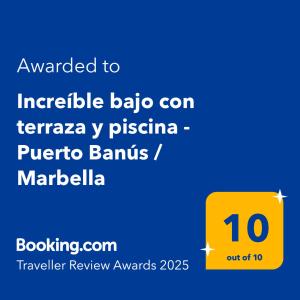 Increíble bajo con jardín y piscina - Puerto Banús