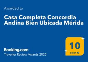 Casa Completa Concordia Andina Bien Ubicada Mérida