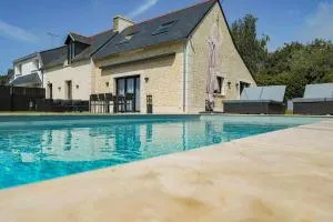 Villa Gozforn - Piscine et plage à pied - 富埃南