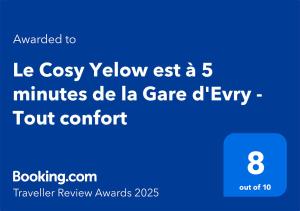 Appartements Le Cosy Yellow Appartement lumineux a 5 min de la Gare d'Evry avec parking gratuit : photos des chambres
