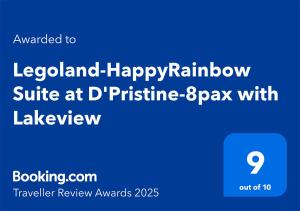 Legoland-HappyRainbow Suite at DPristine-8pax with Lakeview