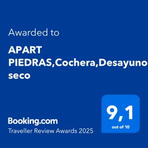 APARTPIEDRAS-Cochera-Desayuno seco