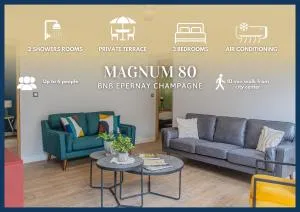 Magnum 80 Terrasse & Climatisation - 6 personnes - BnB Epernay - Cramant