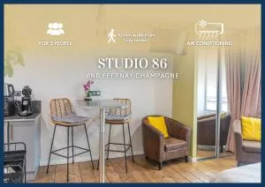 Studio 86 - Climatisation & proche centre-ville- 2 personnes - BnB Epernay - 埃佩尔奈