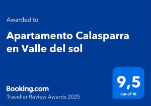 Apartamento Calasparra en Valle del sol