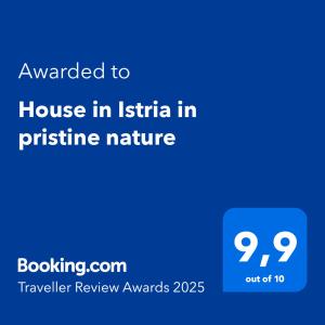House in Istria in pristine nature