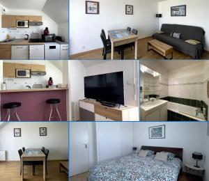 Appartements L'air marin Apt avec belle terrasse vue degagee sejour lumineux 10 mn a pied mer et centre Port en Bessin, tous commerces et restaurants, proche Bayeux et Omaha Beach : photos des chambres
