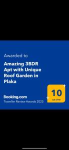 Amazing 3BDR Apt with Unique Roof Garden in Plaka