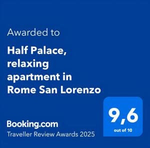Half Palace, relaxing apartment in Rome San Lorenzo