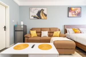 Alba with pool, gym, mini market, and free parking