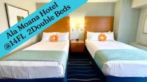 Ala Moana Hotel 14th FL R1 2Double Beds 4Person - Kaneohe