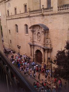 In front of cathedral Home of Carla