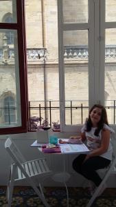 In front of cathedral Home of Carla